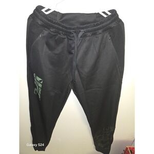 UFC Authentic Fight Night Men's Black/Green Walkout Pant Size Large